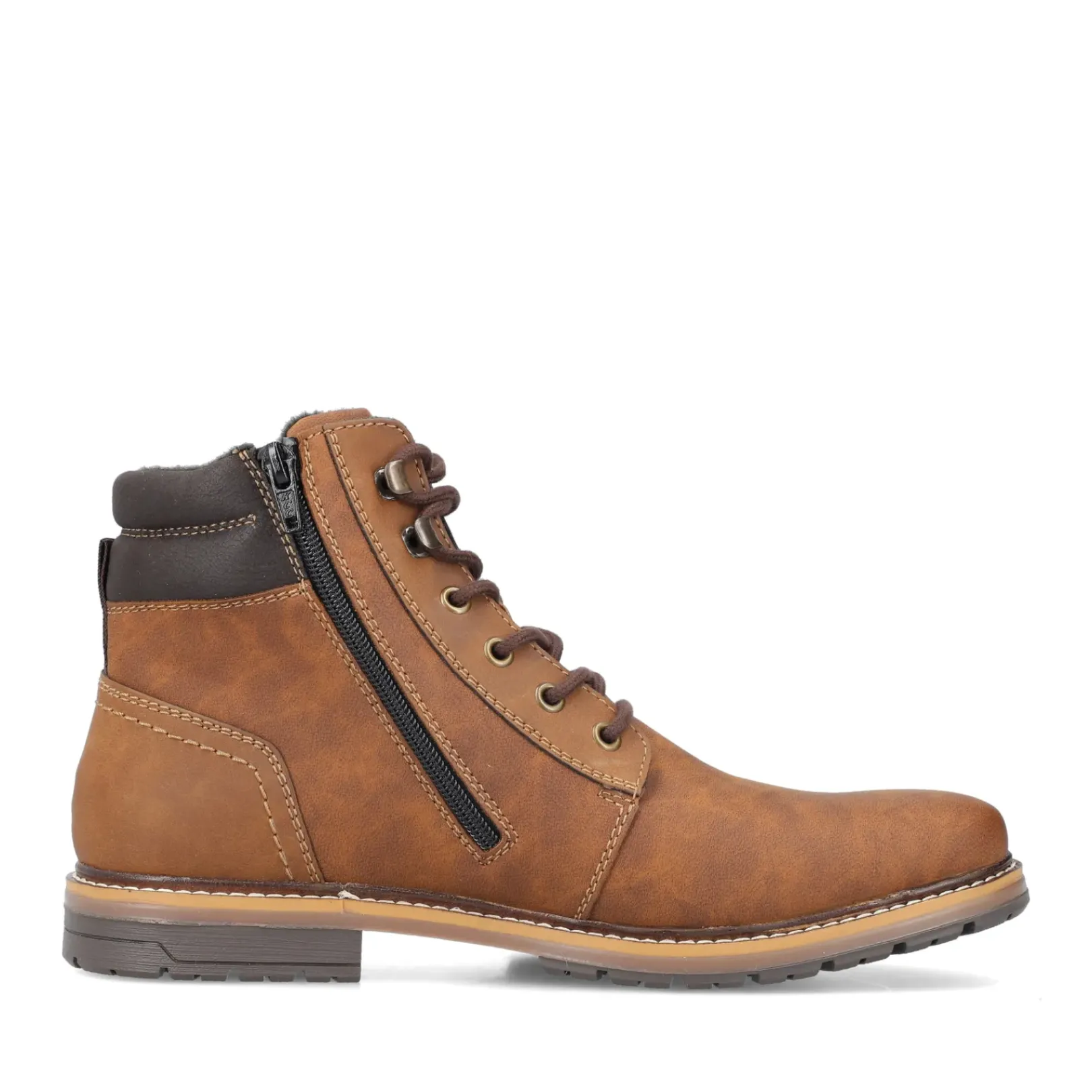 Clearance Rieker Sznurowane Buty Meskie W Kolorze Jasnobrazowym