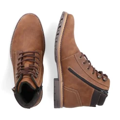 Clearance Rieker Sznurowane Buty Meskie W Kolorze Jasnobrazowym