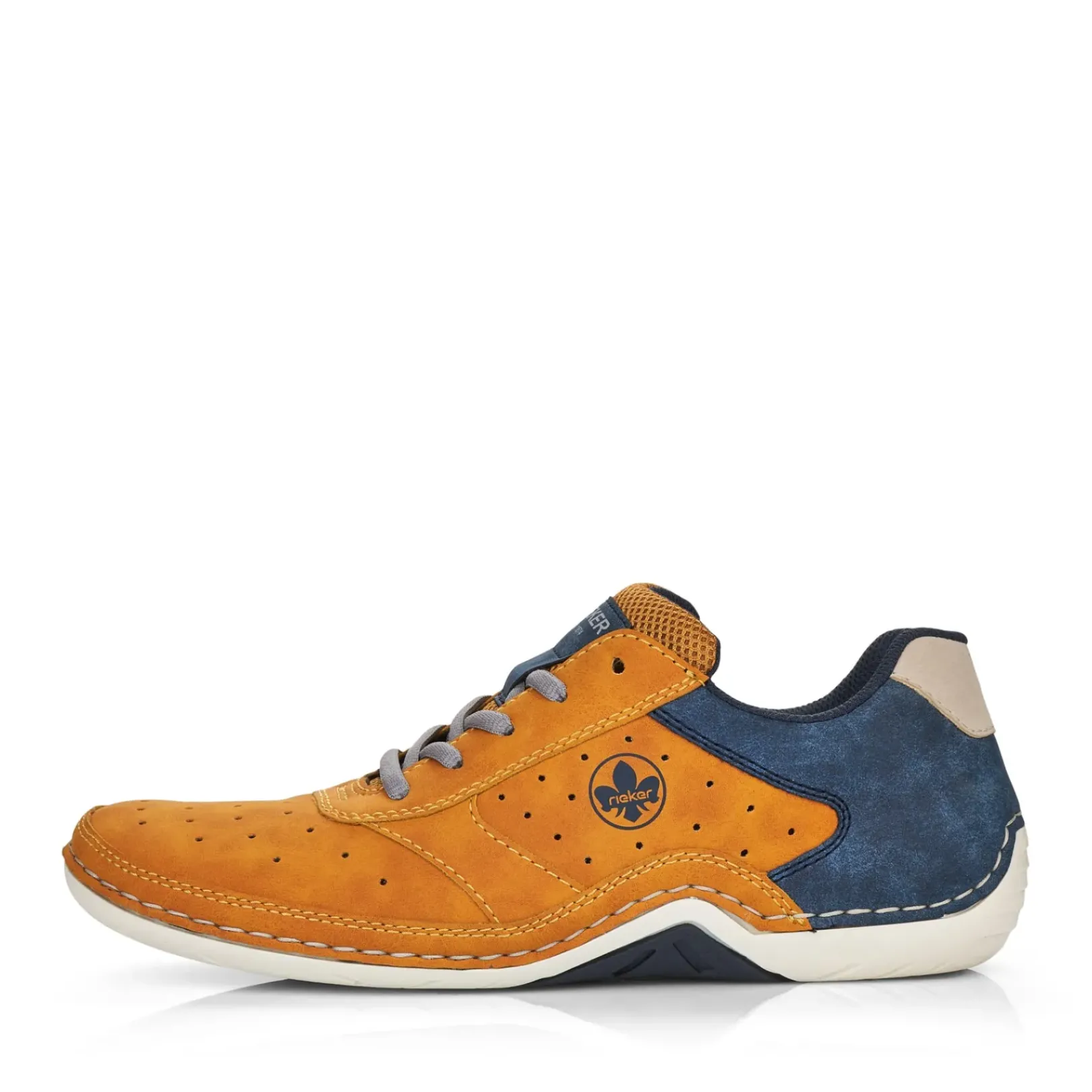 Best Rieker Sznurowane Buty Meskie W Kolorze Zlotym Zolto-Niebieskim