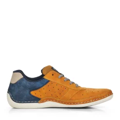 Best Rieker Sznurowane Buty Meskie W Kolorze Zlotym Zolto-Niebieskim