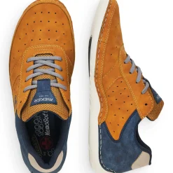 Best Rieker Sznurowane Buty Meskie W Kolorze Zlotym Zolto-Niebieskim