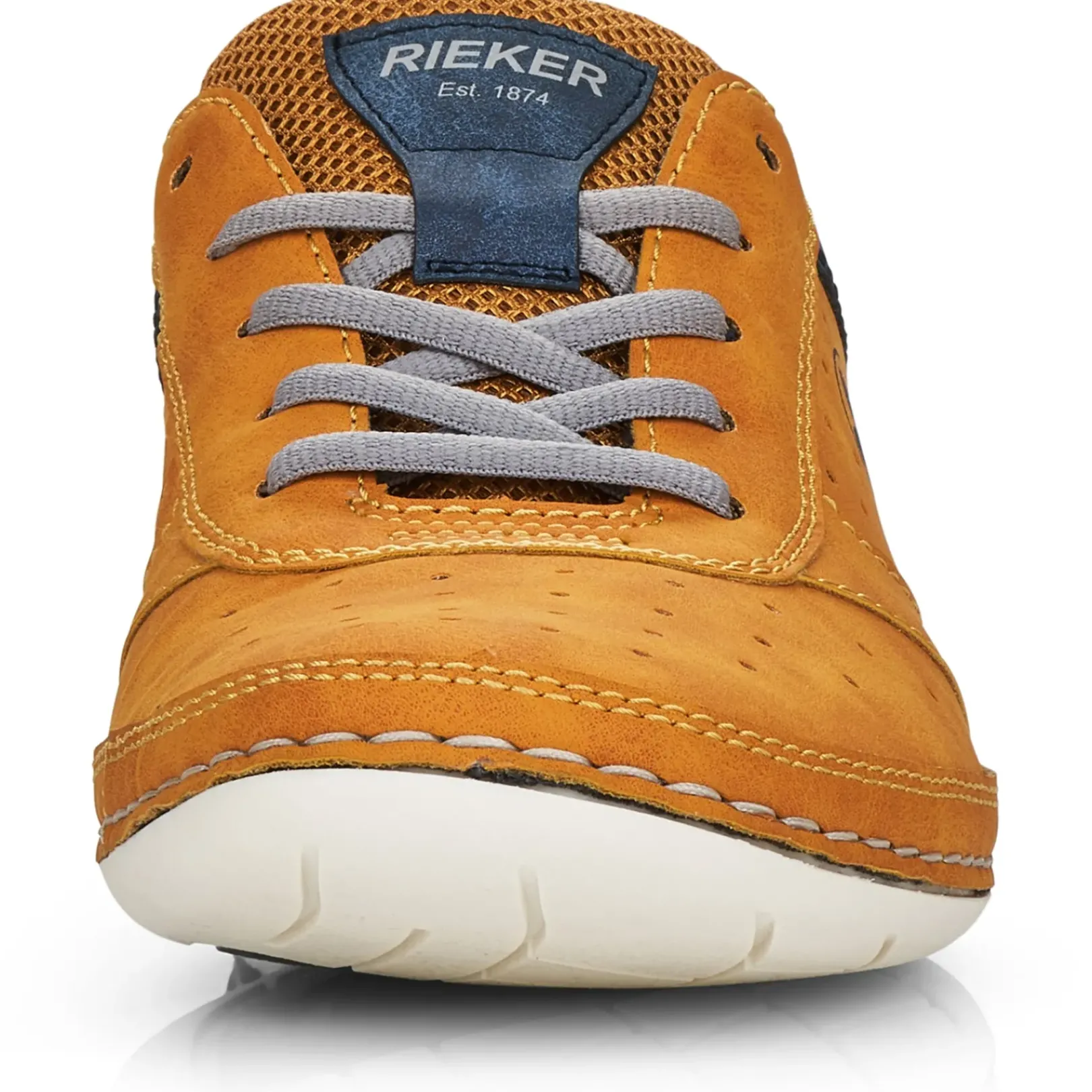 Best Rieker Sznurowane Buty Meskie W Kolorze Zlotym Zolto-Niebieskim