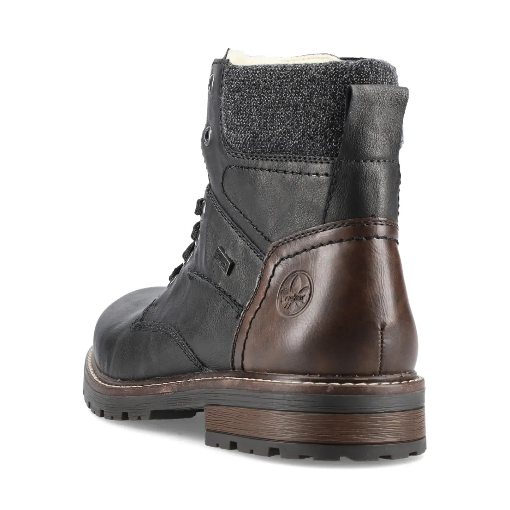 Outlet Rieker Sznurowane Buty Meskie W Kolorze Glebokiej Czerni