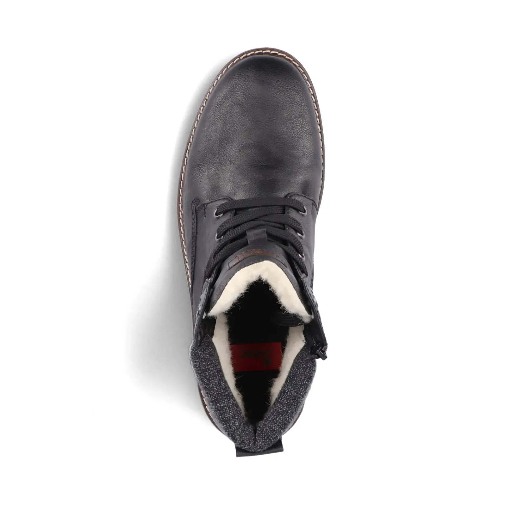 Outlet Rieker Sznurowane Buty Meskie W Kolorze Glebokiej Czerni