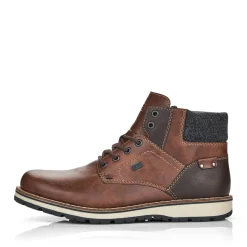 New Rieker Sznurowane Buty Meskie W Kolorze Kasztanowo-Brazowym