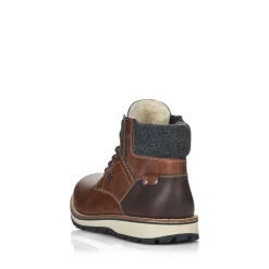 New Rieker Sznurowane Buty Meskie W Kolorze Kasztanowo-Brazowym