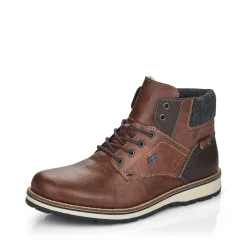 New Rieker Sznurowane Buty Meskie W Kolorze Kasztanowo-Brazowym