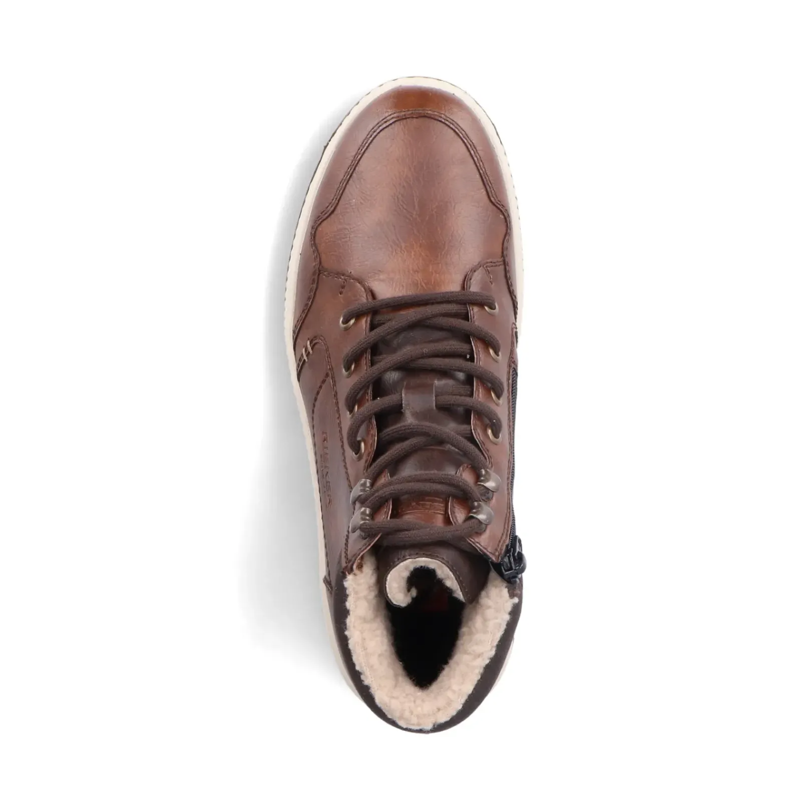 Hot Rieker Sznurowane Buty Meskie W Kolorze Orzechowego Brazu