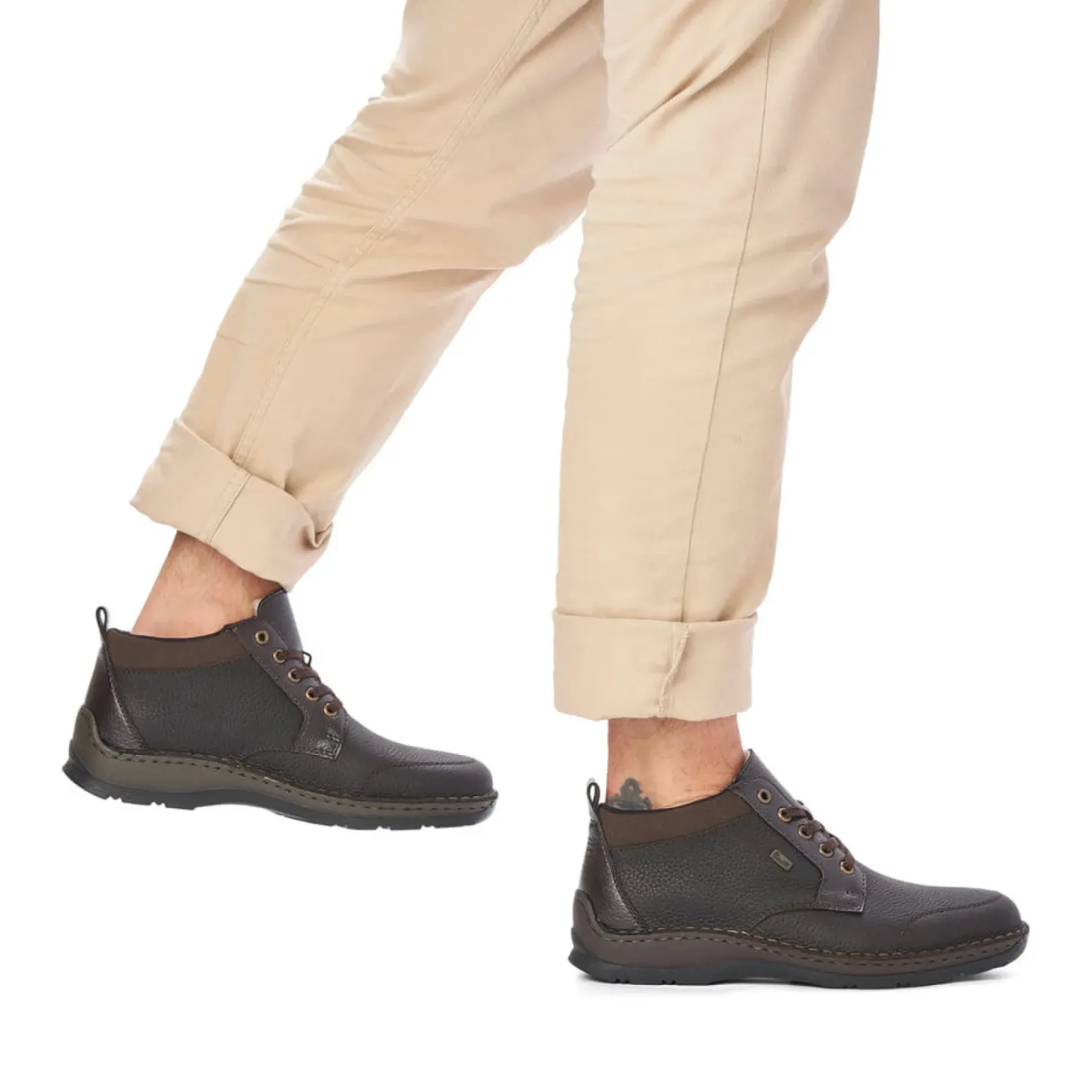 Fashion Rieker Sznurowane Buty Meskie W Kolorze Espresso W Kolorze Brazu