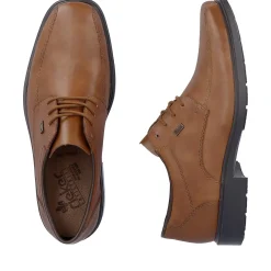 Clearance Rieker Sznurowane Buty Meskie W Kolorze Nugat Brazowym