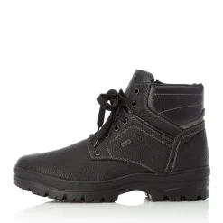 Clearance Rieker Sznurowane Buty Meskie W Kolorze Glebokiej Czerni