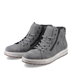 Online Rieker Sznurowane Buty Meskie W Kolorze Ksiezycowej Szarosci