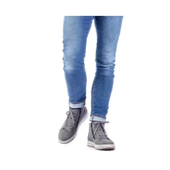 Online Rieker Sznurowane Buty Meskie W Kolorze Ksiezycowej Szarosci