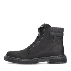 Outlet Rieker Sznurowane Buty Meskie W Kolorze Glebokiej Czerni