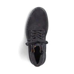 Outlet Rieker Sznurowane Buty Meskie W Kolorze Glebokiej Czerni