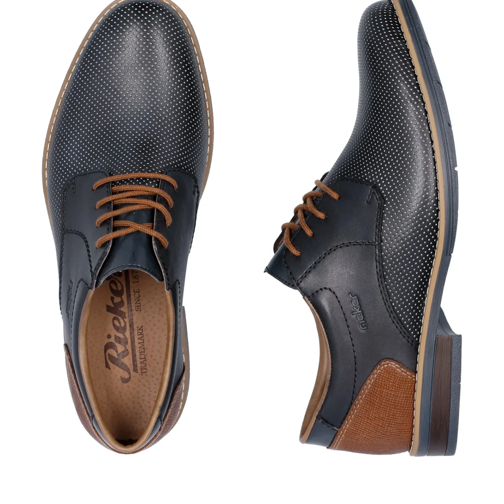 Best Rieker Sznurowane Buty Meskie W Kolorze Granatowym