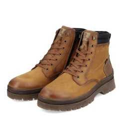 New Rieker Sznurowane Buty Meskie Wood Brown