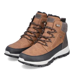 Best Rieker Sznurowane Buty Meskie W Kolorze Karmelowo-Brazowym