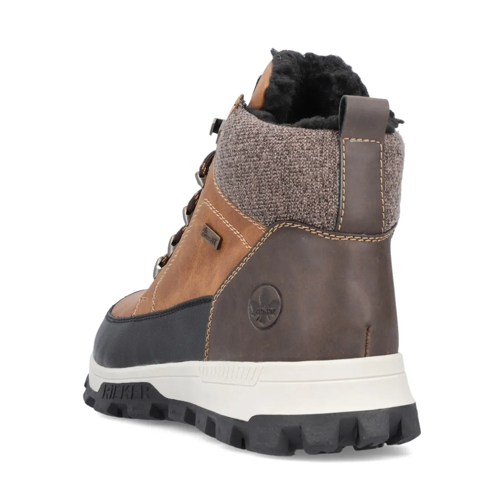 Best Rieker Sznurowane Buty Meskie W Kolorze Karmelowo-Brazowym