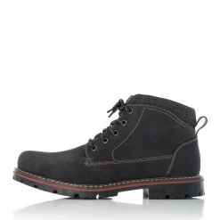 Hot Rieker Sznurowane Buty Meskie W Kolorze Grafitowo-Czarnym