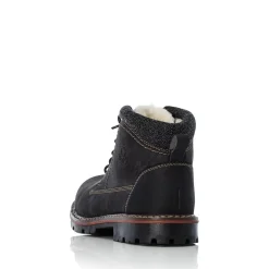 Hot Rieker Sznurowane Buty Meskie W Kolorze Grafitowo-Czarnym
