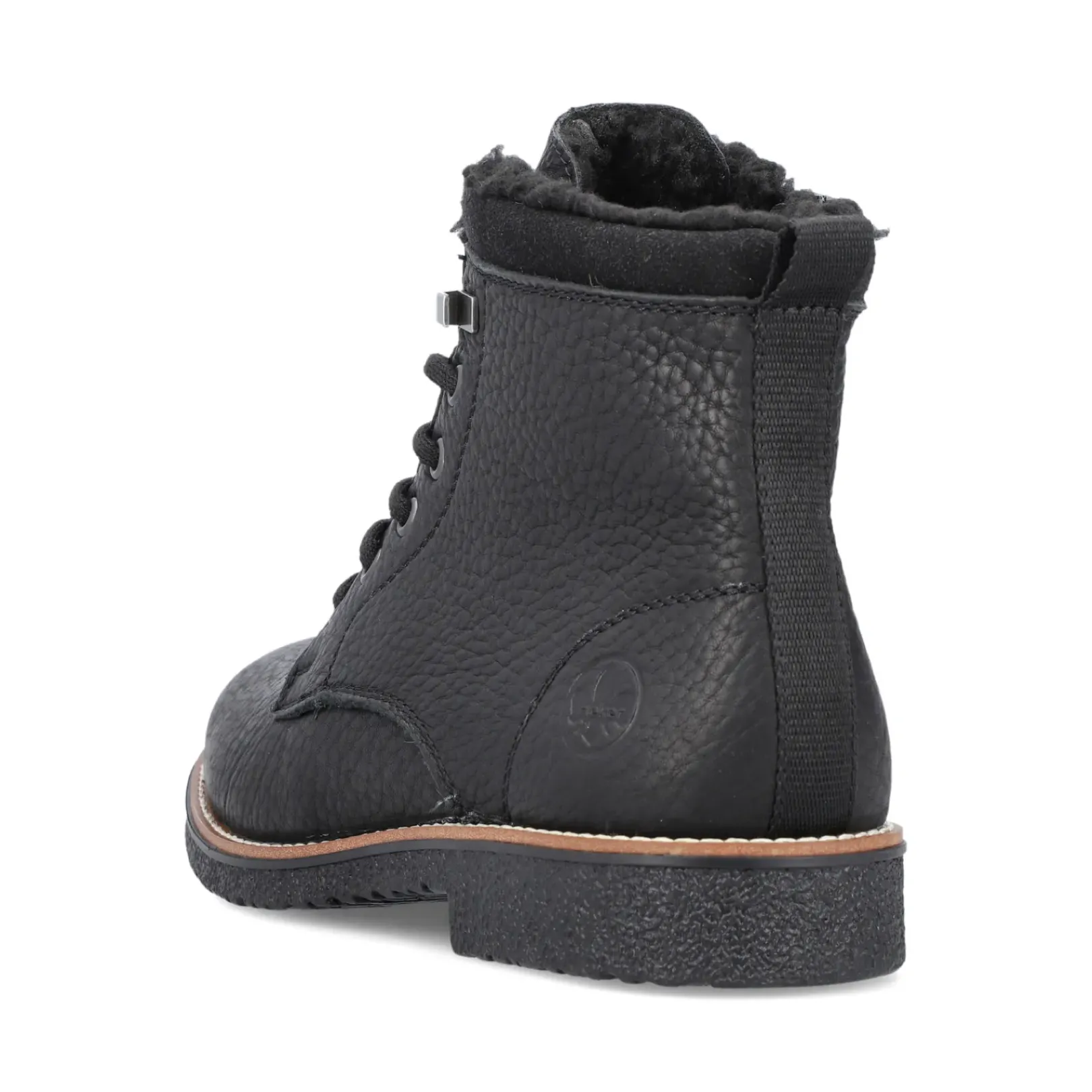 Fashion Rieker Sznurowane Buty Meskie W Kolorze Grafitowo-Czarnym