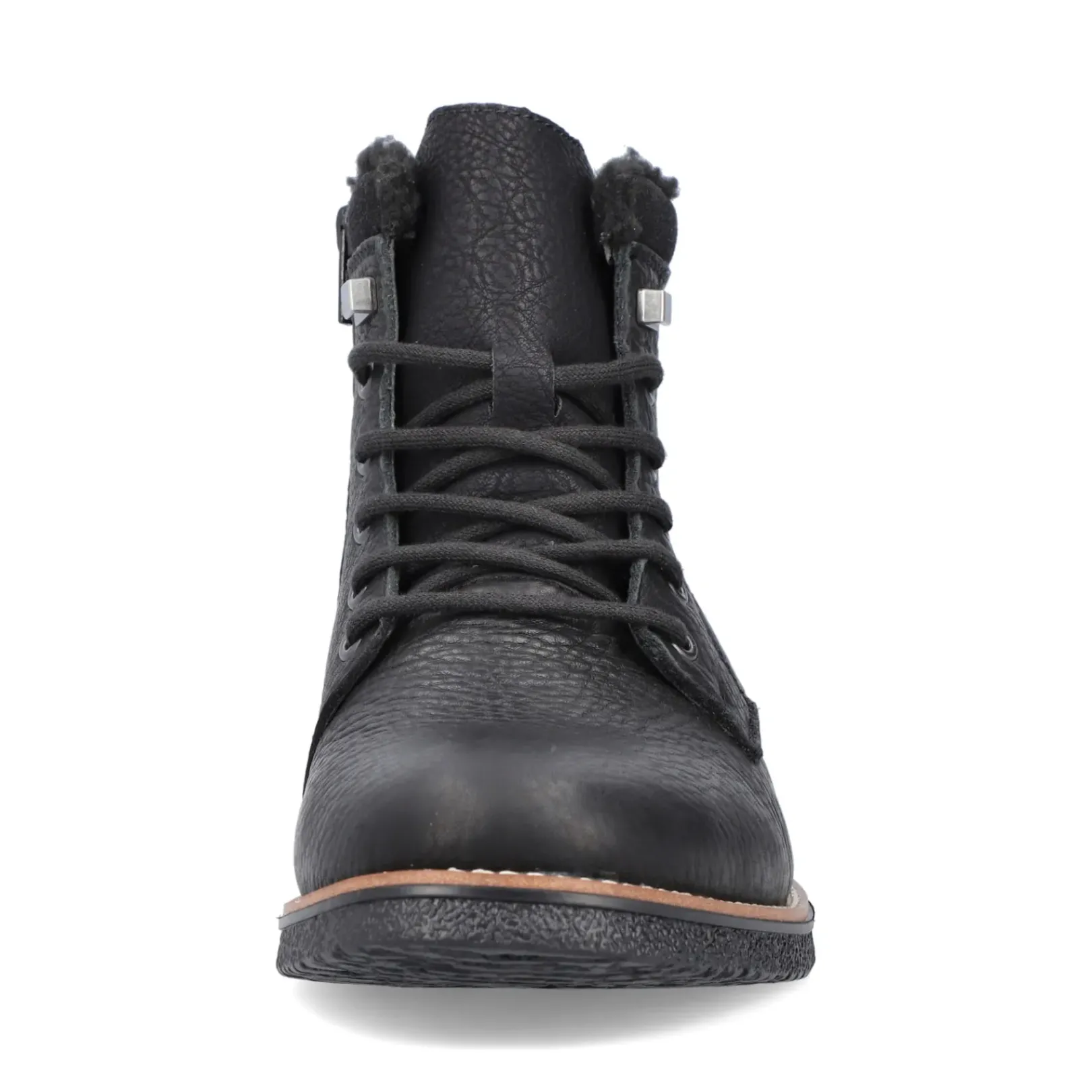 Fashion Rieker Sznurowane Buty Meskie W Kolorze Grafitowo-Czarnym