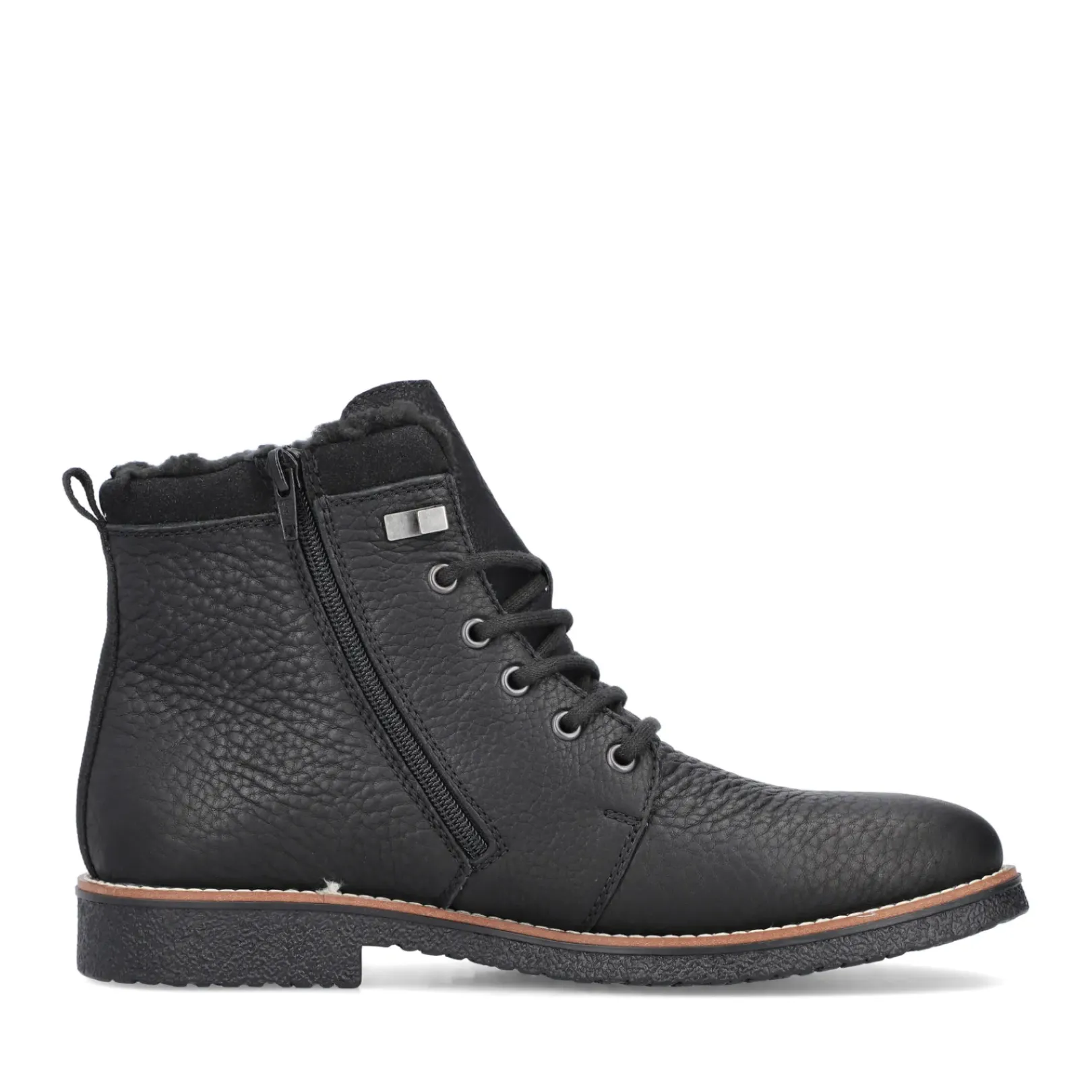 Fashion Rieker Sznurowane Buty Meskie W Kolorze Grafitowo-Czarnym