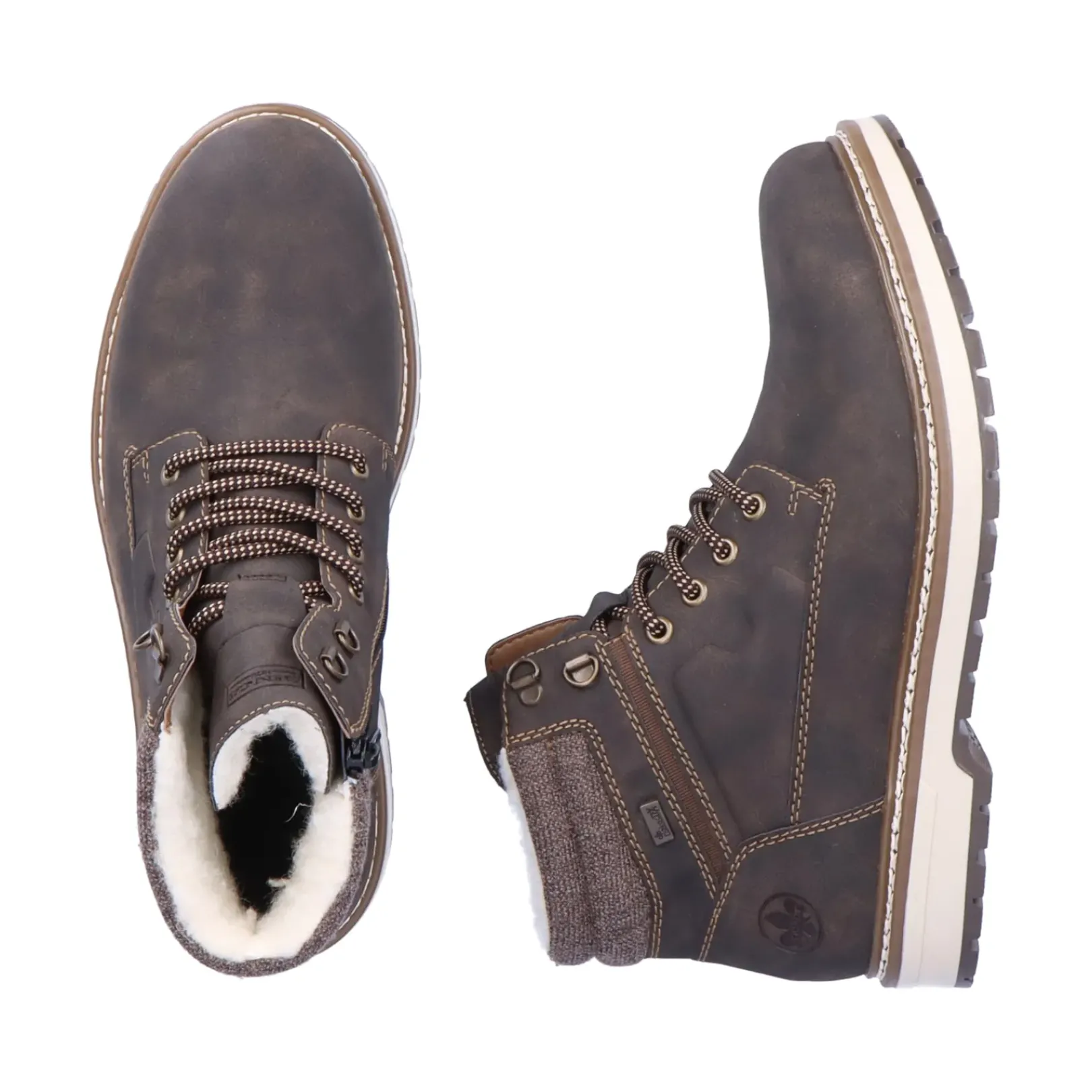 Fashion Rieker Sznurowane Buty Meskie W Kolorze Espresso W Kolorze Brazu