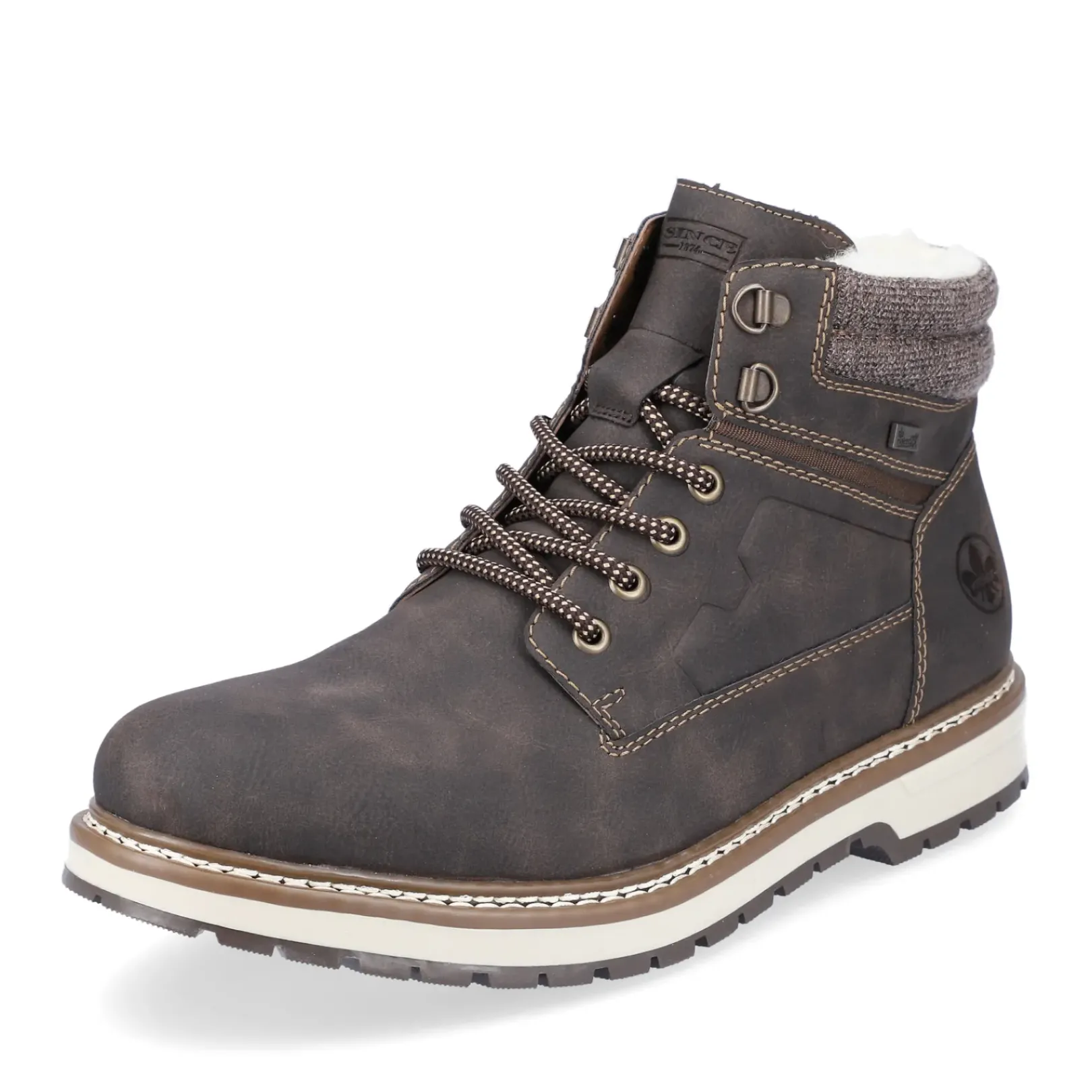 Fashion Rieker Sznurowane Buty Meskie W Kolorze Espresso W Kolorze Brazu