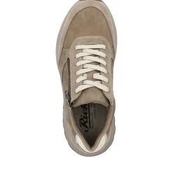 New Rieker Sznurowane Buty Meskie W Kolorze Jasnobrazowym