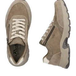 New Rieker Sznurowane Buty Meskie W Kolorze Jasnobrazowym
