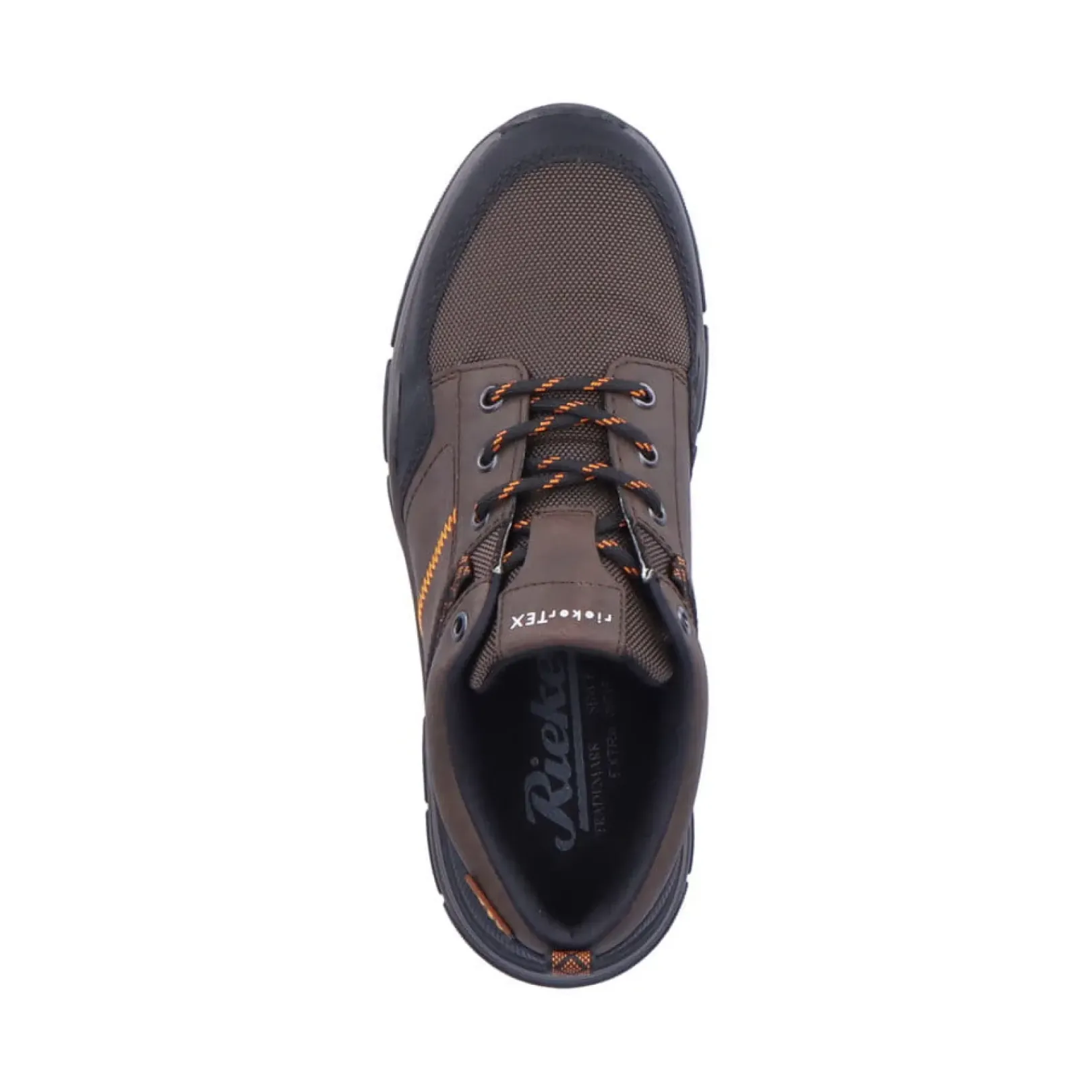 Fashion Rieker Sznurowane Buty Meskie W Kolorze Orzechowego Brazu