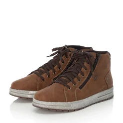 Hot Rieker Sznurowane Buty Meskie W Kolorze Kasztanowo-Brazowym