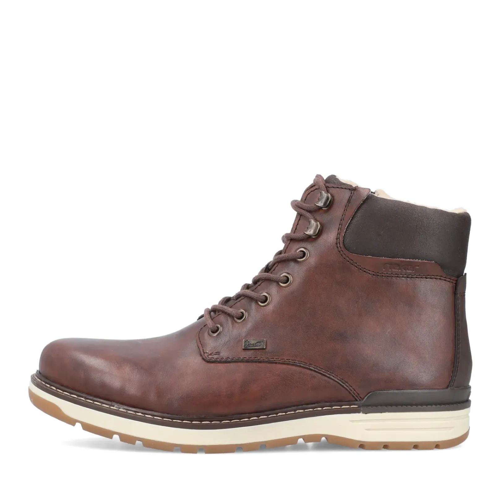 Discount Rieker Sznurowane Buty Meskie W Kolorze Orzechowego Brazu