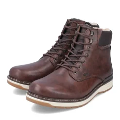Discount Rieker Sznurowane Buty Meskie W Kolorze Orzechowego Brazu