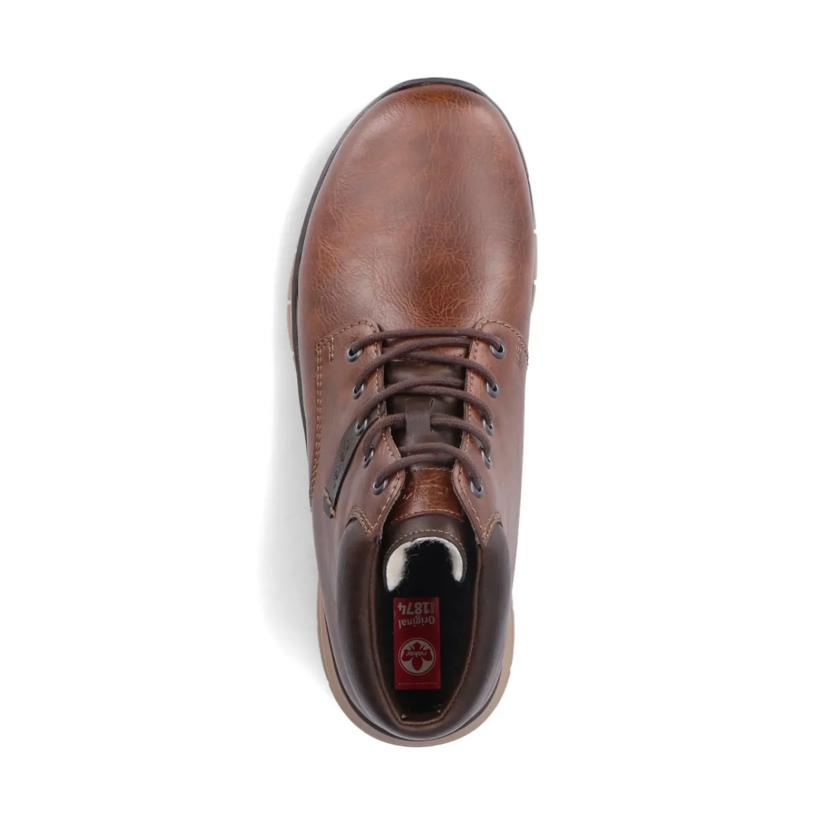 Outlet Rieker Sznurowane Buty Meskie W Kolorze Orzechowego Brazu