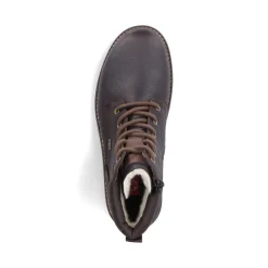 Sale Rieker Sznurowane Buty Meskie W Kolorze Ciemnobrazowym