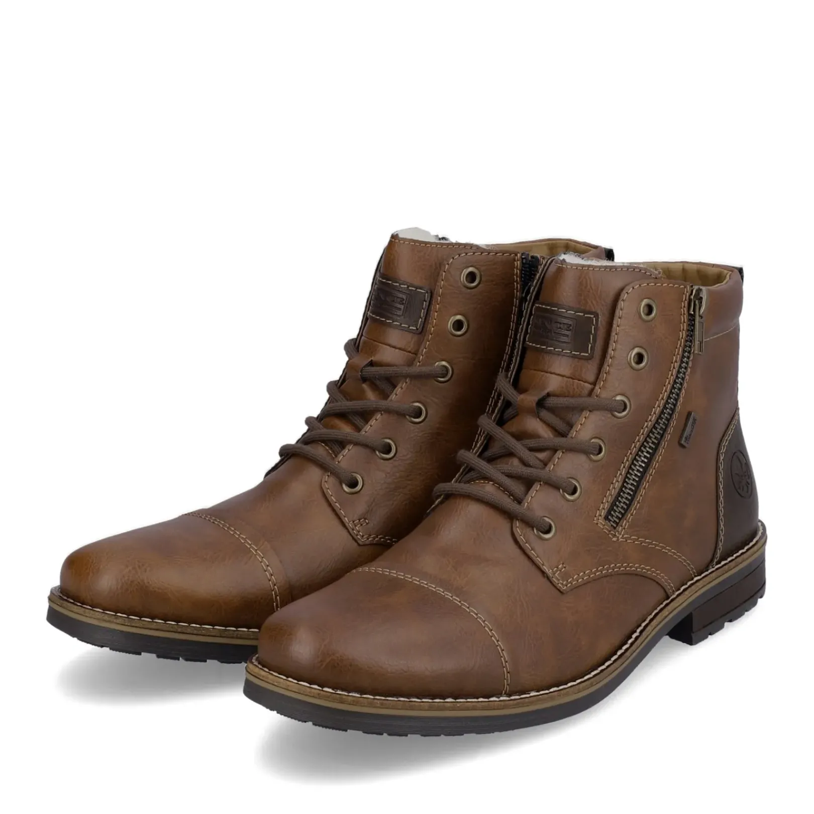 Outlet Rieker Sznurowane Buty Meskie W Kolorze Czekoladowo-Brazowym