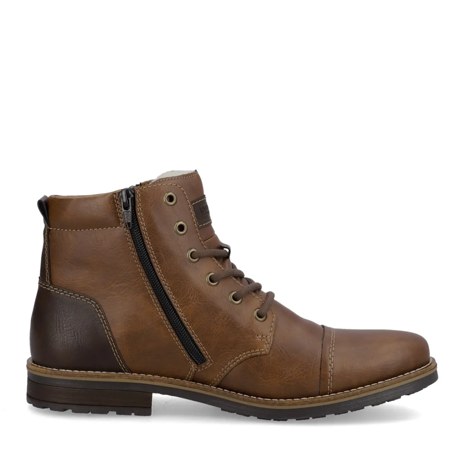Outlet Rieker Sznurowane Buty Meskie W Kolorze Czekoladowo-Brazowym