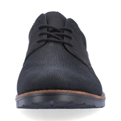 Fashion Rieker Sznurowane Buty Meskie W Kolorze Grafitowo-Czarnym