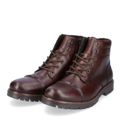 Hot Rieker Sznurowane Buty Meskie W Kolorze Orzechowego Brazu