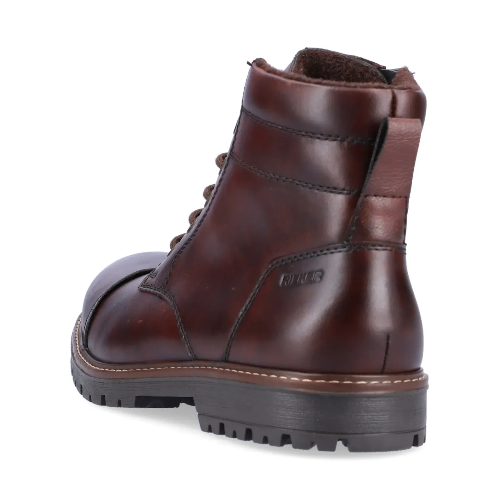 Hot Rieker Sznurowane Buty Meskie W Kolorze Orzechowego Brazu
