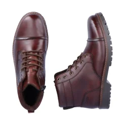 Hot Rieker Sznurowane Buty Meskie W Kolorze Orzechowego Brazu