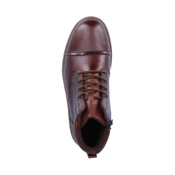 Hot Rieker Sznurowane Buty Meskie W Kolorze Orzechowego Brazu
