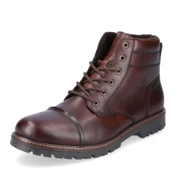 Hot Rieker Sznurowane Buty Meskie W Kolorze Orzechowego Brazu