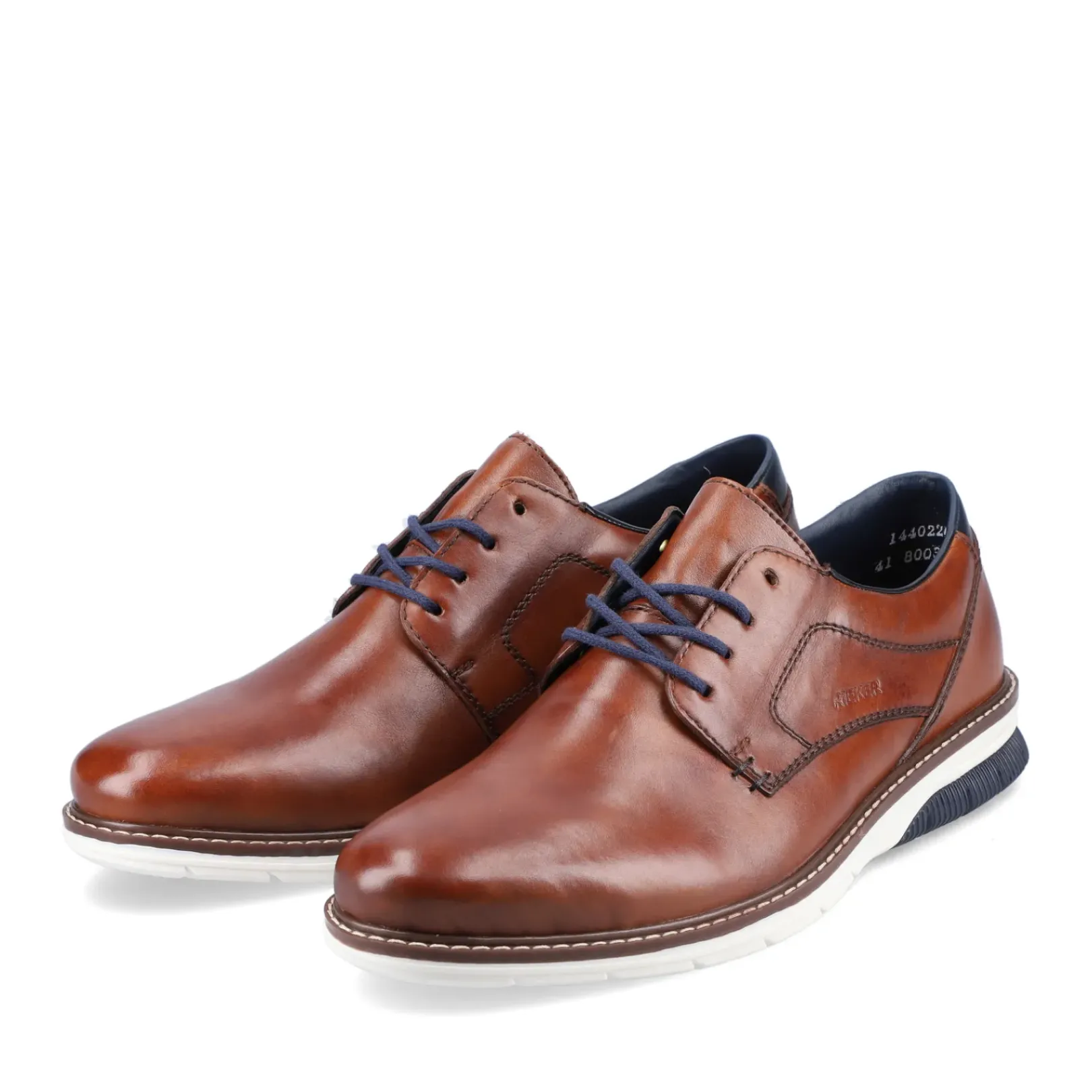 New Rieker Sznurowane Buty Meskie W Kolorze Kasztanowo-Brazowym