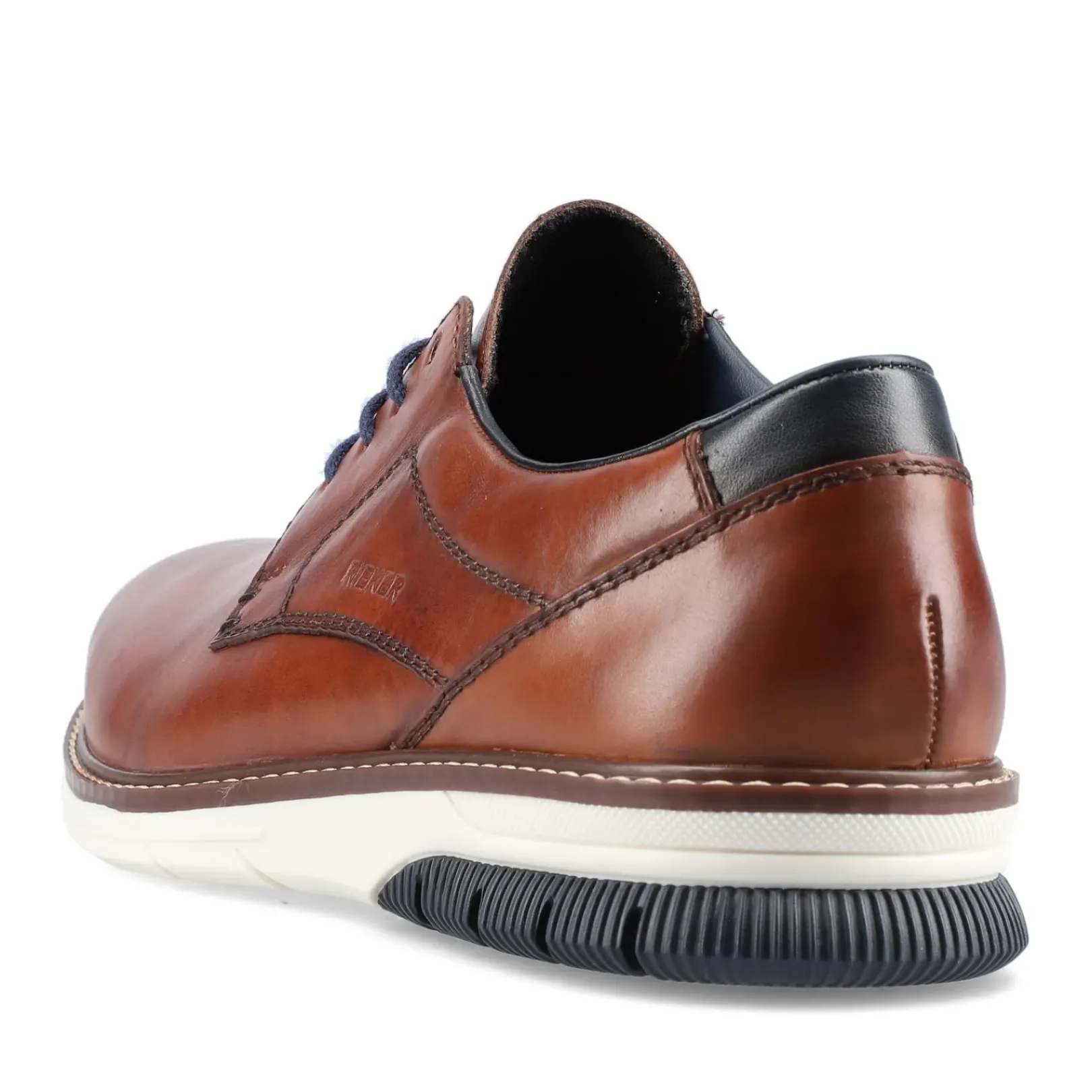 New Rieker Sznurowane Buty Meskie W Kolorze Kasztanowo-Brazowym