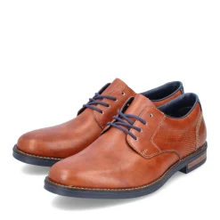 Fashion Rieker Sznurowane Buty Meskie W Kolorze Miedzianym