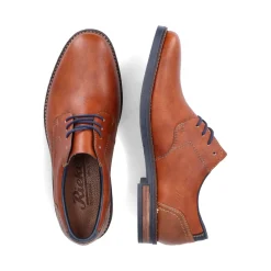 Fashion Rieker Sznurowane Buty Meskie W Kolorze Miedzianym